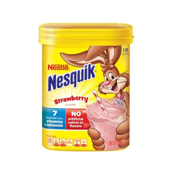 Nesquik lait frappé aux fraises, contenant de 500 g.
